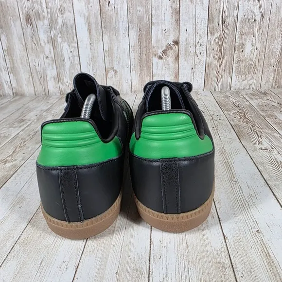 Adidas Samba Vegan Shoes Black Green Gum Sole Sneakers HQ7035 Size 11