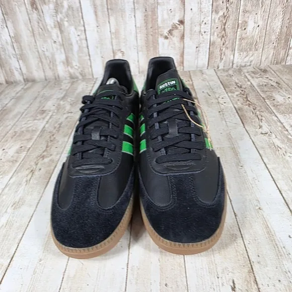 Adidas Samba Vegan Shoes Black Green Gum Sole Sneakers HQ7035 Size 11