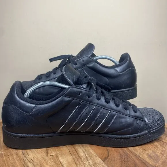 Adidas Superstar Triple Black Mens Size 12 Athletic Shoes Sneakers