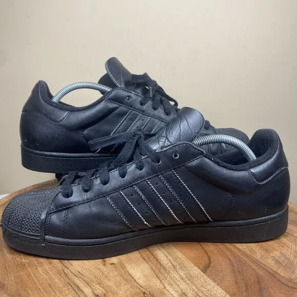 Adidas Superstar Triple Black Mens Size 12 Athletic Shoes Sneakers