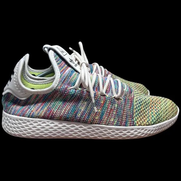 ADIDAS Tennis Hu Pharrell Holi Men's 9 Multi-Color Primeknit Sneakers Shoes
