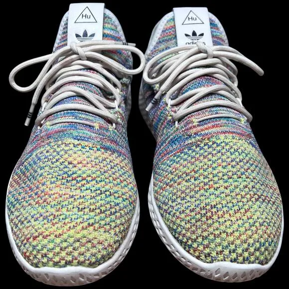 ADIDAS Tennis Hu Pharrell Holi Men's 9 Multi-Color Primeknit Sneakers Shoes