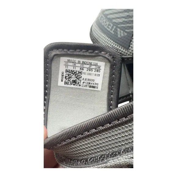 Adidas Terrex Hydroterra Sandal Mens Size 11 IE8009 Charcoal‎ Gray Black Outdoor