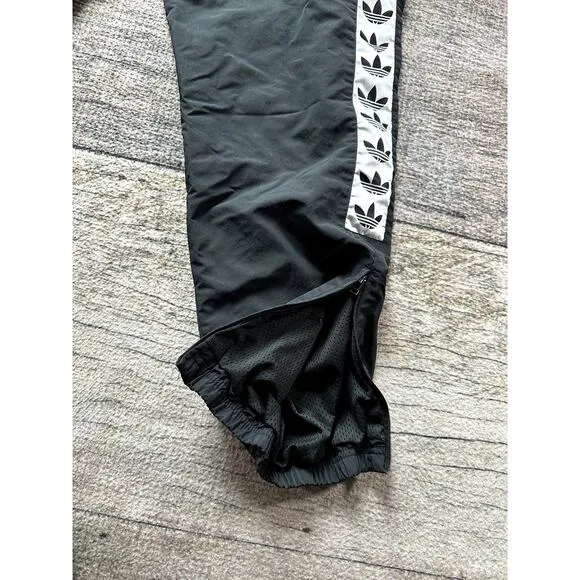 Adidas TNT Tape Wind Track Pants BS4662 Medium Black Lined Trefoil Logo