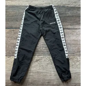 Adidas TNT Tape Wind Track Pants BS4662 Medium Black Lined Trefoil Logo