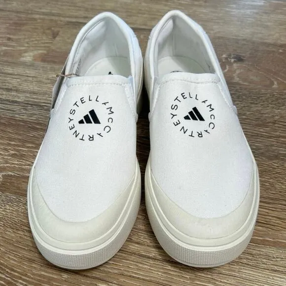Adidas x Stella McCartney Collab  Court Slip On Canvas Sneakers M 6.5 W 8 NWT