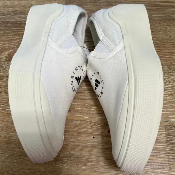 Adidas x Stella McCartney Collab  Court Slip On Canvas Sneakers M 6.5 W 8 NWT