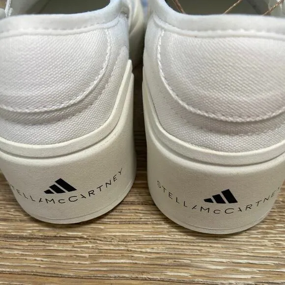 Adidas x Stella McCartney Collab  Court Slip On Canvas Sneakers M 6.5 W 8 NWT