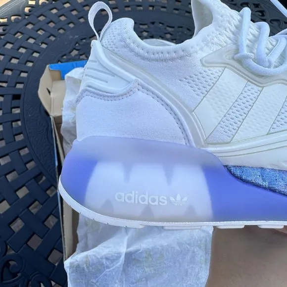 Adidas ZX 2K Boost White Boost Blue Violet Men's Athletic Shoes FV2928