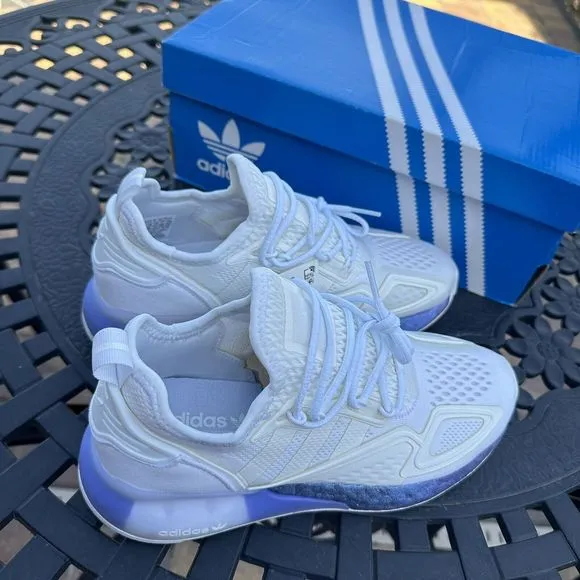Adidas ZX 2K Boost White Boost Blue Violet Men's Athletic Shoes FV2928