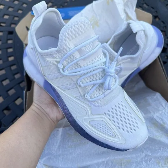 Adidas ZX 2K Boost White Boost Blue Violet Men's Athletic Shoes FV2928