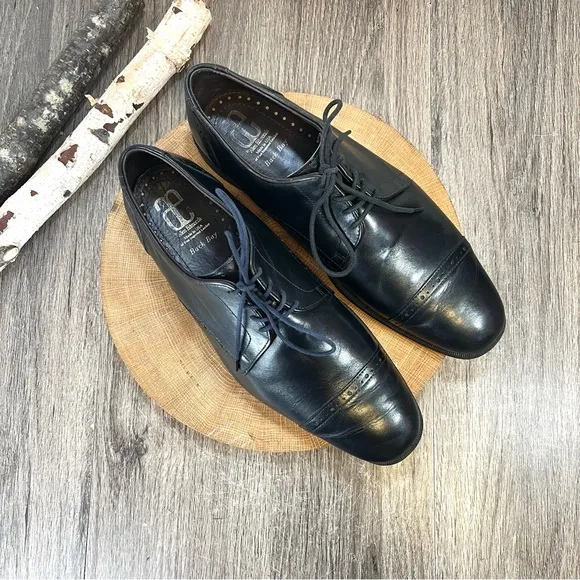 *AE by Allen Edmonds | Back Bay Leather Captoe Oxfords in Black Size 10D