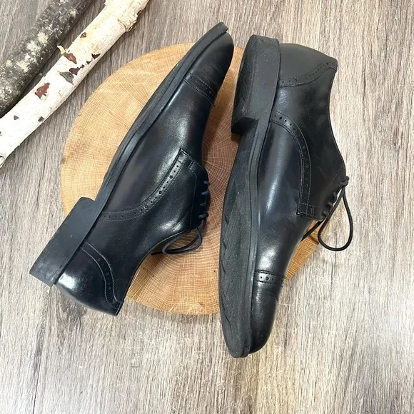 *AE by Allen Edmonds | Back Bay Leather Captoe Oxfords in Black Size 10D