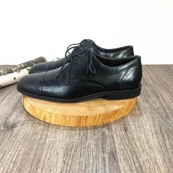 *AE by Allen Edmonds | Back Bay Leather Captoe Oxfords in Black Size 10D