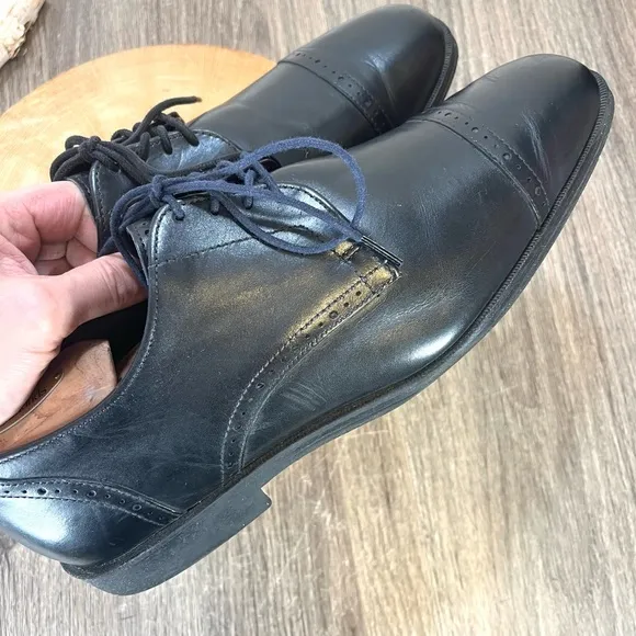 *AE by Allen Edmonds | Back Bay Leather Captoe Oxfords in Black Size 10D