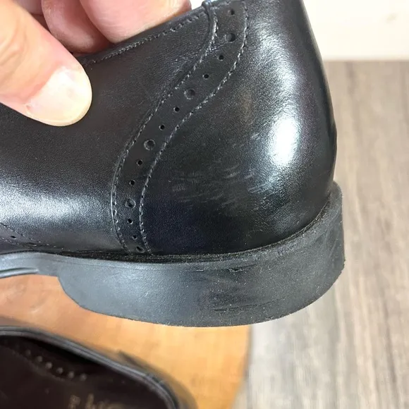 *AE by Allen Edmonds | Back Bay Leather Captoe Oxfords in Black Size 10D