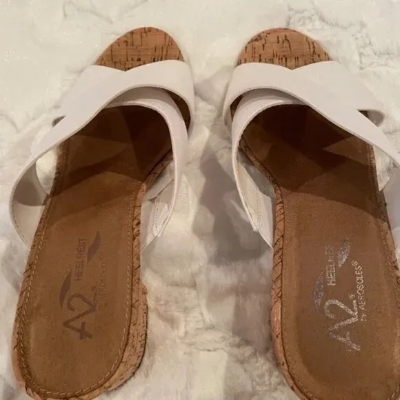 Aerosoles A2 - White Slip-on Sandal - 10