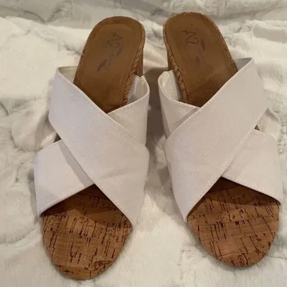 Aerosoles A2 - White Slip-on Sandal - 10