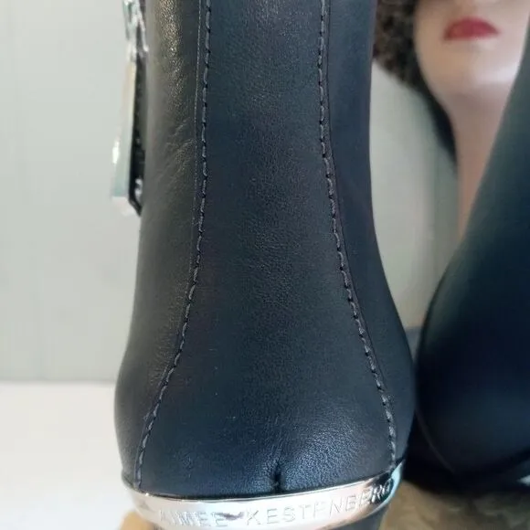 Aimee Kestenberg Dark Gray Leather Ankle Boots sz 6