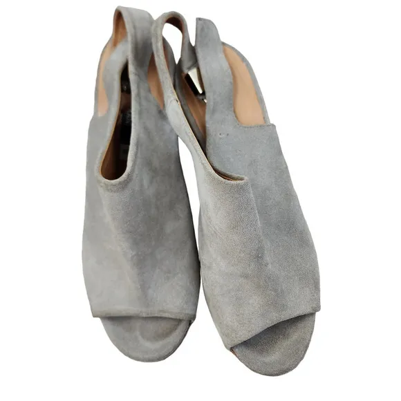 Alberto Fermani US Size 6.5 EU Size 37 Suede Open Toe Heels