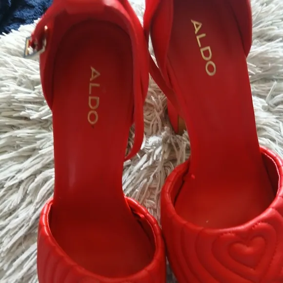 Aldo Red Heart Detail Heels