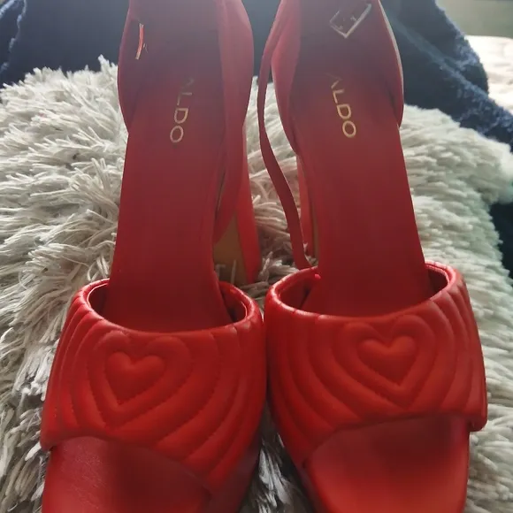 Aldo Red Heart Detail Heels