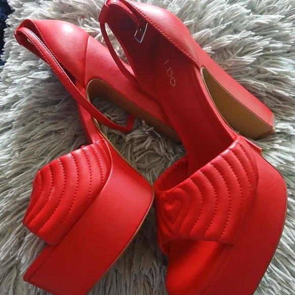 Aldo Red Heart Detail Heels