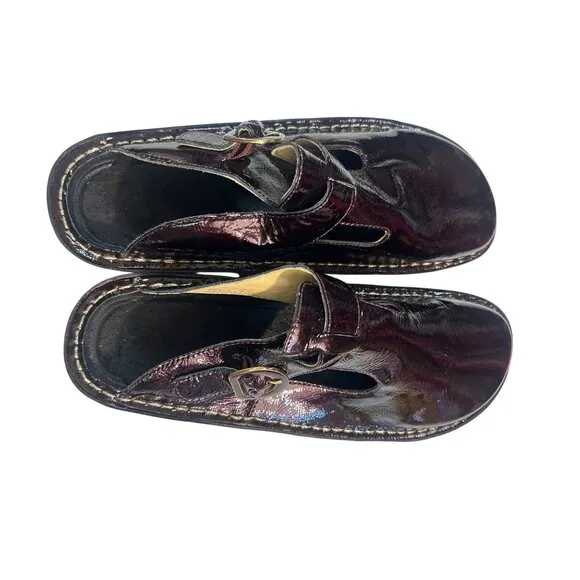 Alegria Burgundy  mary jane &amp; Kyra Clogs Shoes Lot Need insoles 41 10.5 11