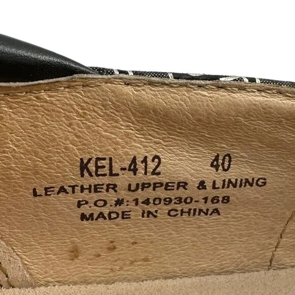 ALEGRIA Keli Fancy Giraffe Gold and Black Clogs Professional Shoes Size 40