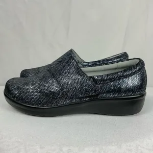 Alegria Lauryn Black Shoes Sz 38 US 8 - 8.5 Slip On Comfort Sparkle Cosmos Clogs
