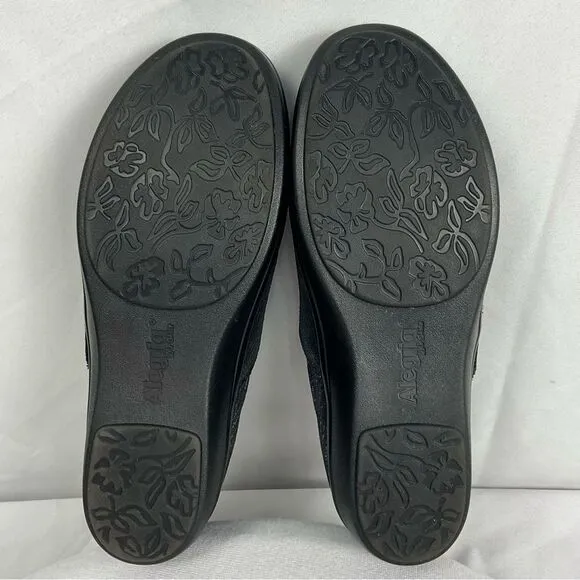 Alegria Lauryn Black Shoes Sz 38 US 8 - 8.5 Slip On Comfort Sparkle Cosmos Clogs