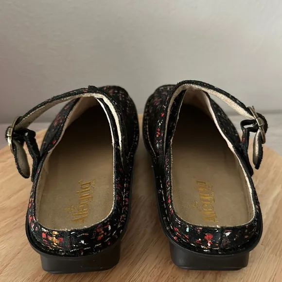Alegria Leather Adjustable Backstrap Clogs - Myrtle
