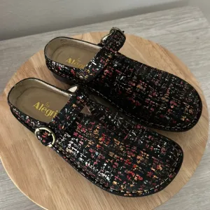 Alegria Leather Adjustable Backstrap Clogs - Myrtle