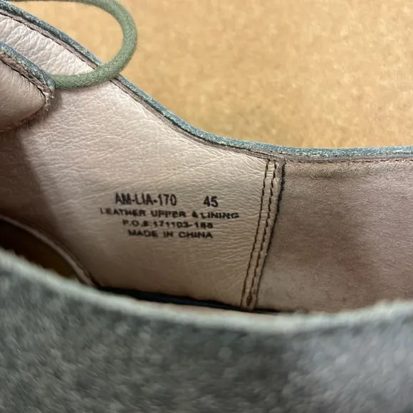 Alegria 'Liam' AM-LIA-170 Drifted Gray Leather Lace Up Oxfords Shoe Men 45 US 11