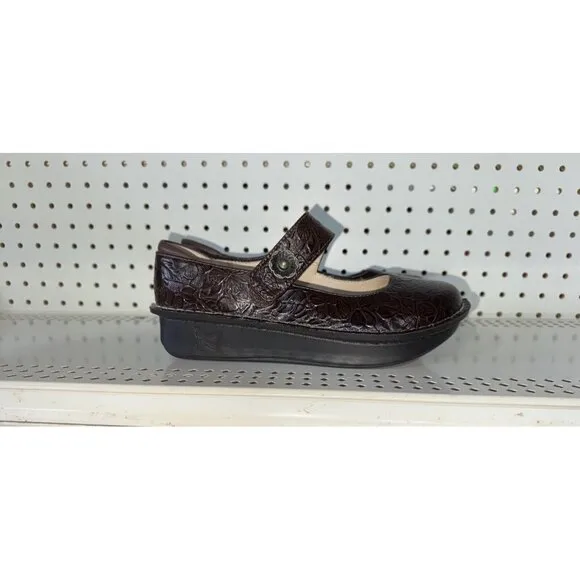Alegria Paloma Flutter Choco Womens Mary Jane Nursing Work Clogs Size EU 39 US 9