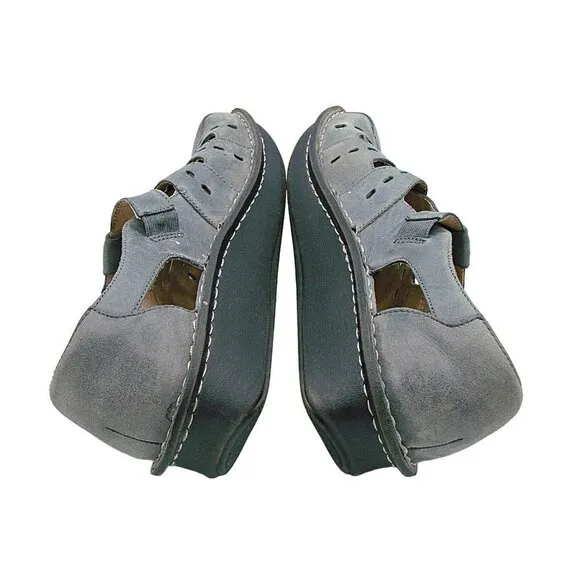 Alegria PG Lite Pesca Shoes Blue Leather Clogs Size 10 Fisherman Sandals PES-630