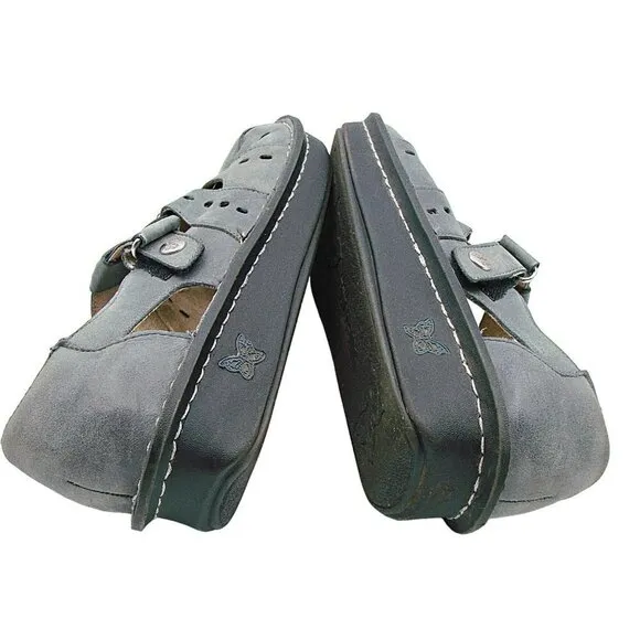 Alegria PG Lite Pesca Shoes Blue Leather Clogs Size 10 Fisherman Sandals PES-630