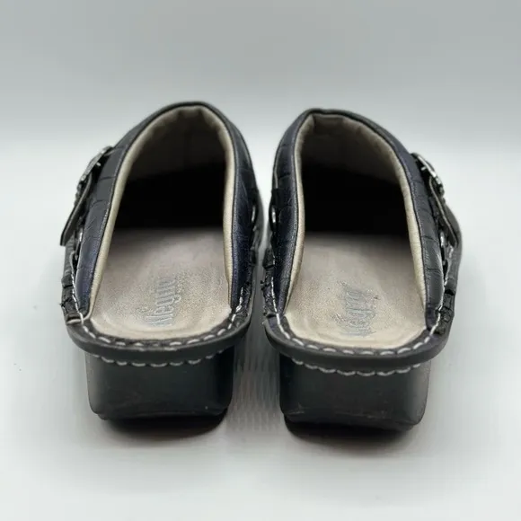 Alegria Women's Seville Clog Blue Croc Leather