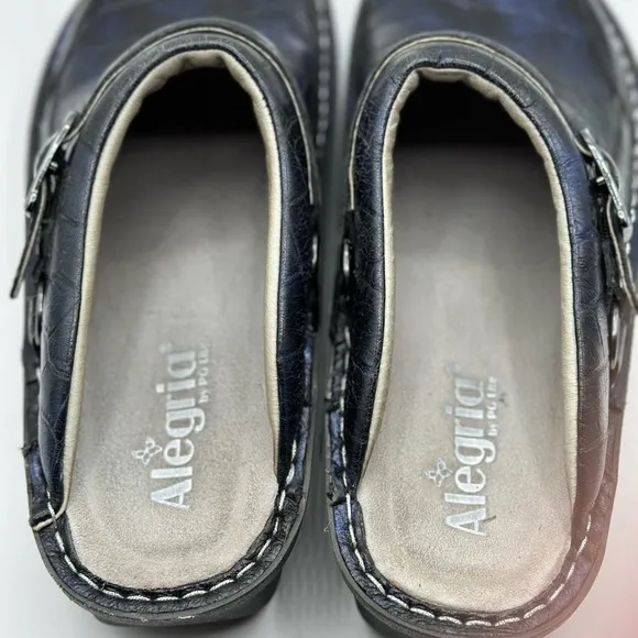 Alegria Women's Seville Clog Blue Croc Leather