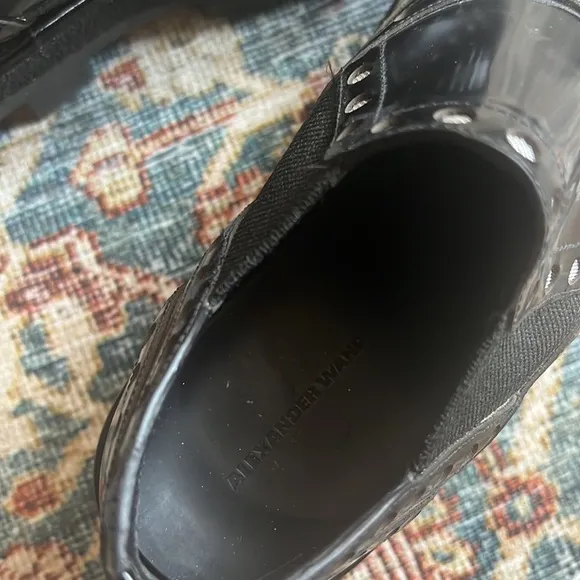 ALEXANDER WANG BLACK LEATHER OXFORDS SIZE 35/5