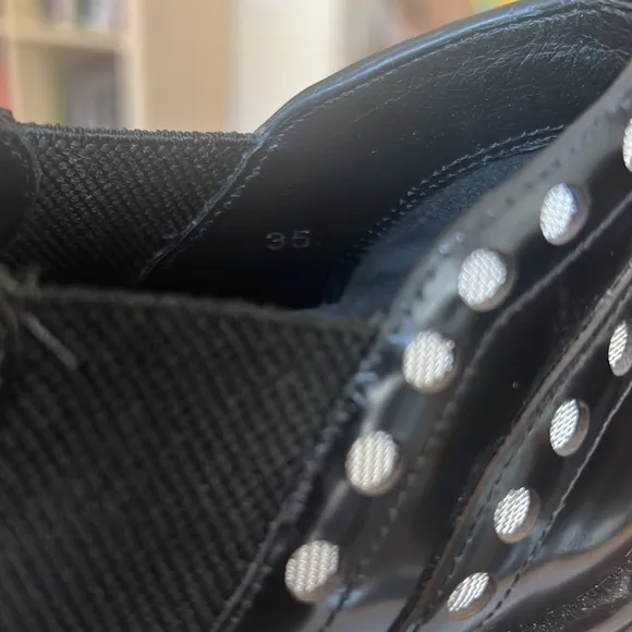 ALEXANDER WANG BLACK LEATHER OXFORDS SIZE 35/5
