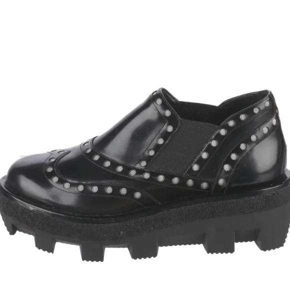 ALEXANDER WANG BLACK LEATHER OXFORDS SIZE 35/5