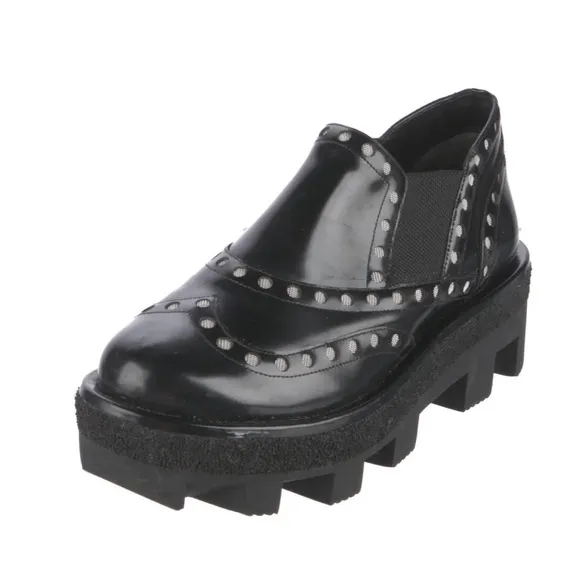 ALEXANDER WANG BLACK LEATHER OXFORDS SIZE 35/5