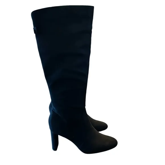 Alfani Adelayde Knee High Thin Block Heel Dress Boots Black Size 11