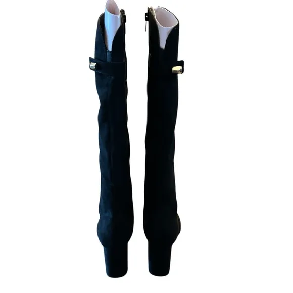 Alfani Adelayde Knee High Thin Block Heel Dress Boots Black Size 11