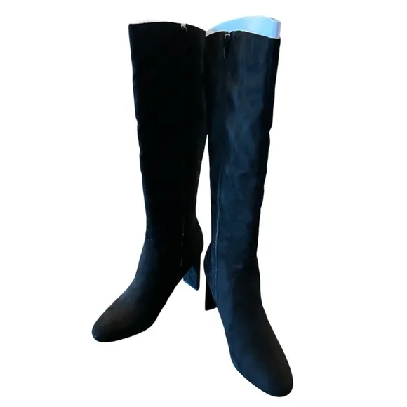 Alfani Adelayde Knee High Thin Block Heel Dress Boots Black Size 11
