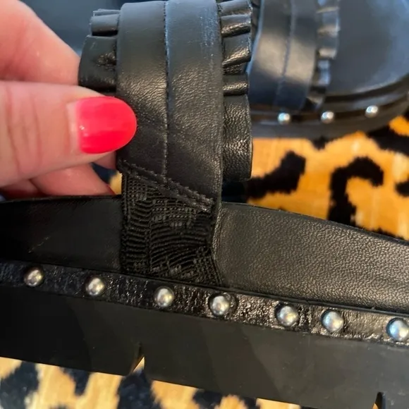 ALL SAINTS Alanna Leather Slides