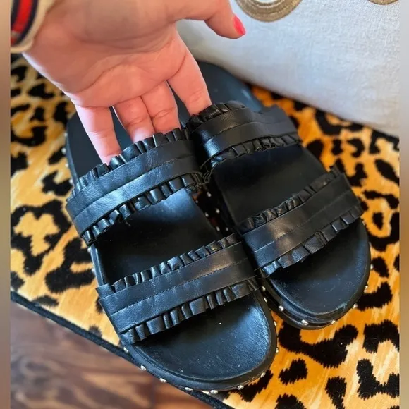 ALL SAINTS Alanna Leather Slides