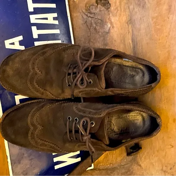 All Saints, Vintage Men's, suede, dark brown, Oxfords /Brogues.