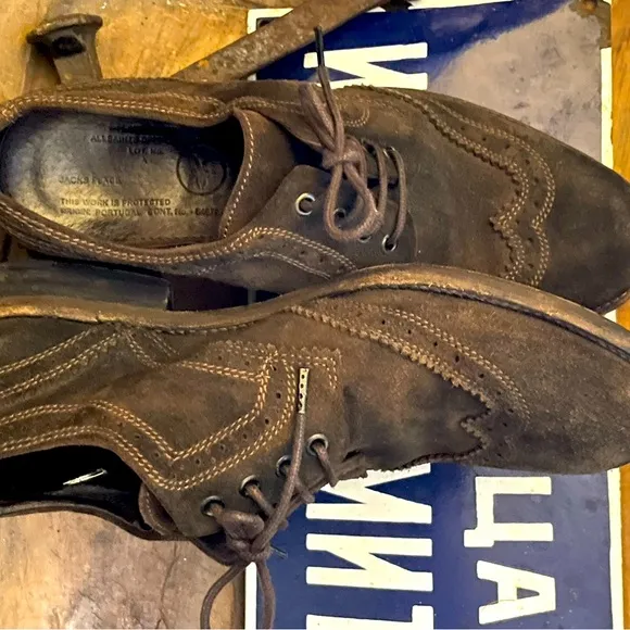 All Saints, Vintage Men's, suede, dark brown, Oxfords /Brogues.